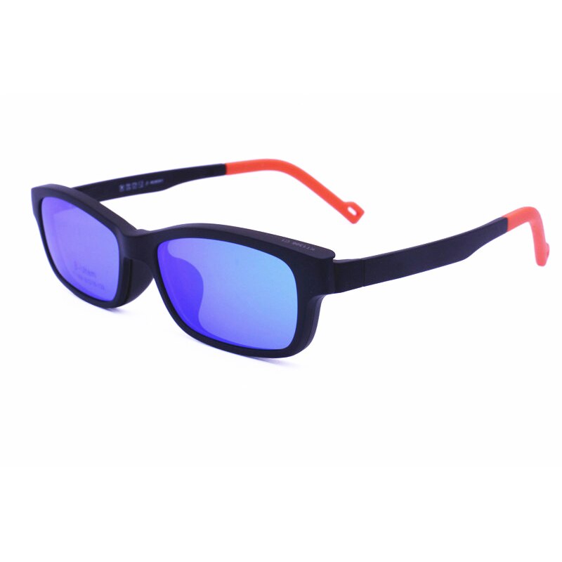 light weight ULTEM rectangle shape optical glasses frame with removable polarized sunglasses clips for teenagers 1306