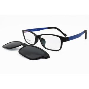light weight ULTEM rectangle shape optical glasses frame with removable polarized sunglasses clips for teenagers 1306
