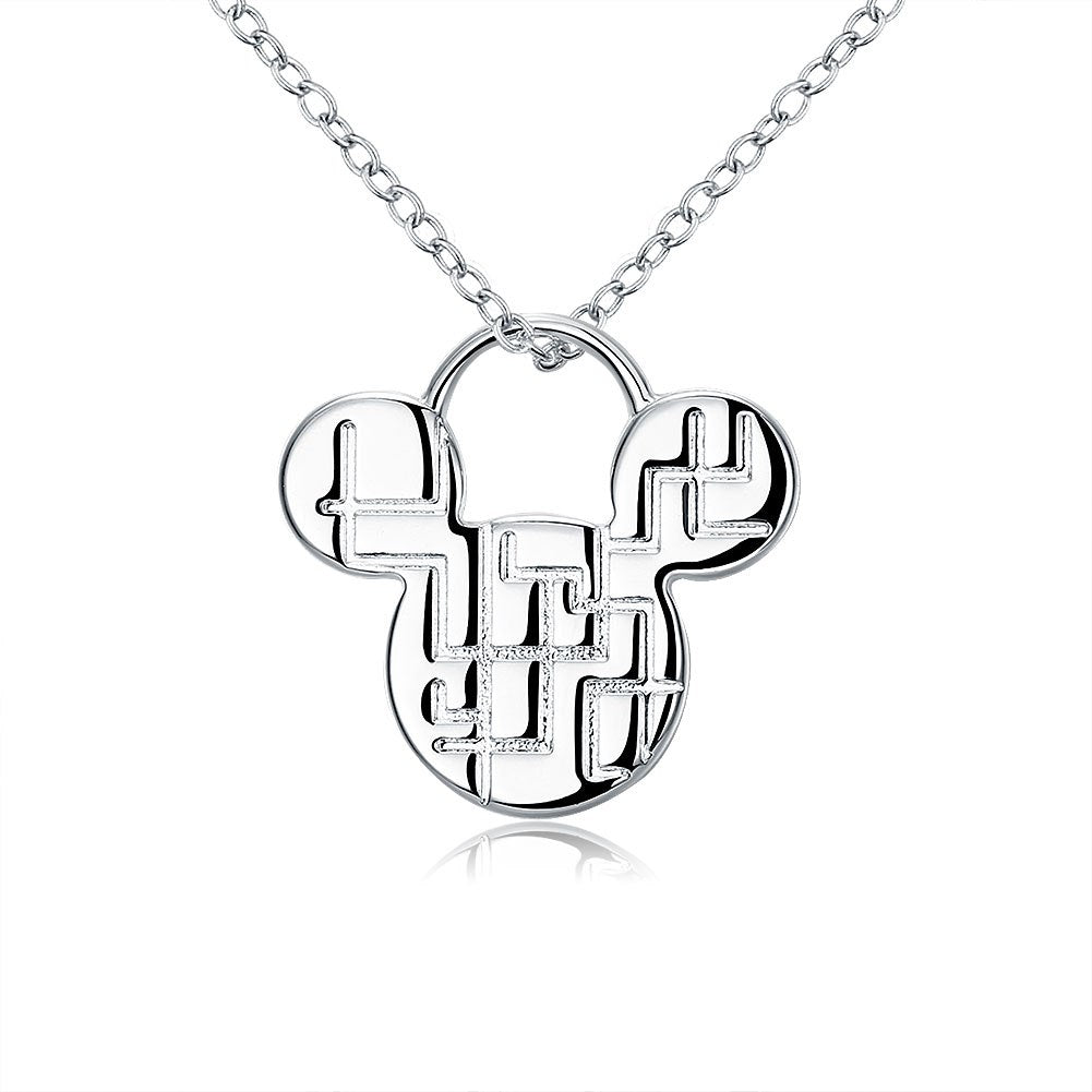 Simple Jewelry 925 Silver Cute Animal Pendant Necklace for Women (nl004285)