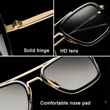 Carica l'immagine nel visualizzatore di Gallery, Tony Stark Style for women Sunglasses Men Square Brand Design Sun Glasses Oculos Retro male iron Man oculos de