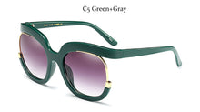 Load image into Gallery viewer, Oversized Square Gradient Sunglasses Women Men Half frame metal Famous Brand Designer Sun glasses Female UV400 Shades