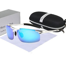 Load image into Gallery viewer, luxury aluminum magnesium Polarized sunglasses man High-quality anti-glare glasses fashion Italy designer semi-rimless