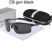 Load image into Gallery viewer, luxury aluminum magnesium Polarized sunglasses man High-quality anti-glare glasses fashion Italy designer semi-rimless