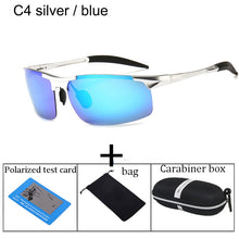 Load image into Gallery viewer, luxury aluminum magnesium Polarized sunglasses man High-quality anti-glare glasses fashion Italy designer semi-rimless