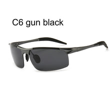 Load image into Gallery viewer, luxury aluminum magnesium Polarized sunglasses man High-quality anti-glare glasses fashion Italy designer semi-rimless
