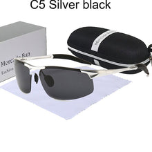 Load image into Gallery viewer, luxury aluminum magnesium Polarized sunglasses man High-quality anti-glare glasses fashion Italy designer semi-rimless