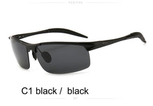 Load image into Gallery viewer, luxury aluminum magnesium Polarized sunglasses man High-quality anti-glare glasses fashion Italy designer semi-rimless