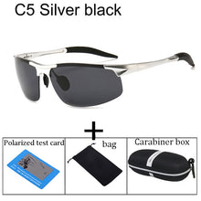 Load image into Gallery viewer, luxury aluminum magnesium Polarized sunglasses man High-quality anti-glare glasses fashion Italy designer semi-rimless