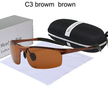 Load image into Gallery viewer, luxury aluminum magnesium Polarized sunglasses man High-quality anti-glare glasses fashion Italy designer semi-rimless