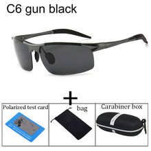 Load image into Gallery viewer, luxury aluminum magnesium Polarized sunglasses man High-quality anti-glare glasses fashion Italy designer semi-rimless