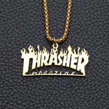 Carica l&#39;immagine nel visualizzatore di Gallery, male necklace chain on the neck for men letter pendants stainless steel gifts for male accessories hip hop gold chain necklace