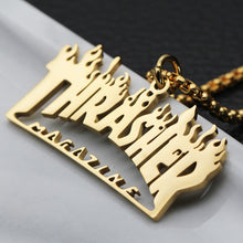Carica l&#39;immagine nel visualizzatore di Gallery, male necklace chain on the neck for men letter pendants stainless steel gifts for male accessories hip hop gold chain necklace