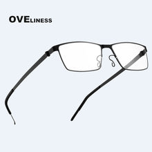 Load image into Gallery viewer, male titanium glasses frame men Optical eyeglasses Transparent Myopia Prescription clear glasses Metal Full Screwless Eyewear