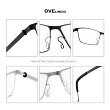 Load image into Gallery viewer, male titanium glasses frame men Optical eyeglasses Transparent Myopia Prescription clear glasses Metal Full Screwless Eyewear