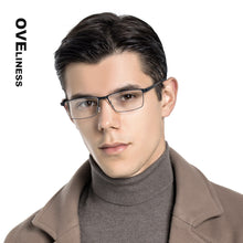 Load image into Gallery viewer, male titanium glasses frame men Optical eyeglasses Transparent Myopia Prescription clear glasses Metal Full Screwless Eyewear
