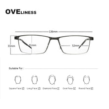 Load image into Gallery viewer, male titanium glasses frame men Optical eyeglasses Transparent Myopia Prescription clear glasses Metal Full Screwless Eyewear
