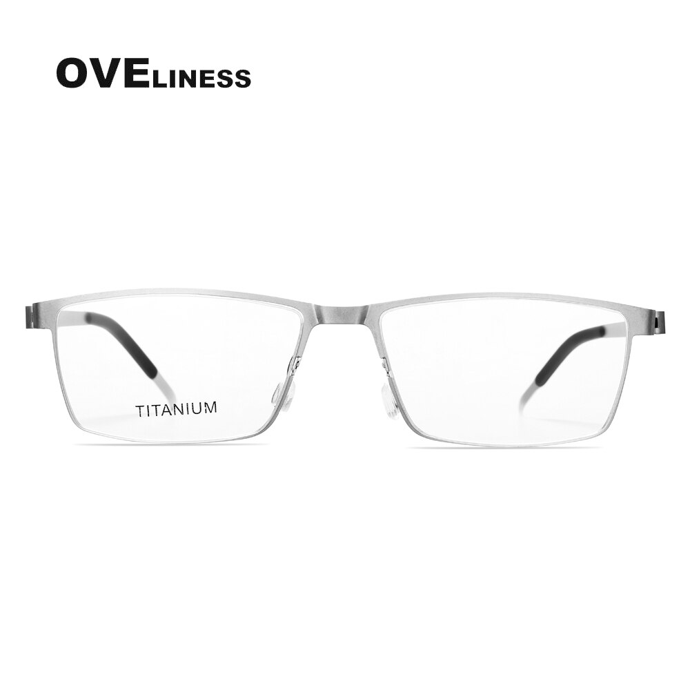 male titanium glasses frame men Optical eyeglasses Transparent Myopia Prescription clear glasses Metal Full Screwless Eyewear