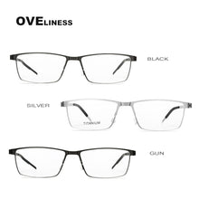 Load image into Gallery viewer, male titanium glasses frame men Optical eyeglasses Transparent Myopia Prescription clear glasses Metal Full Screwless Eyewear