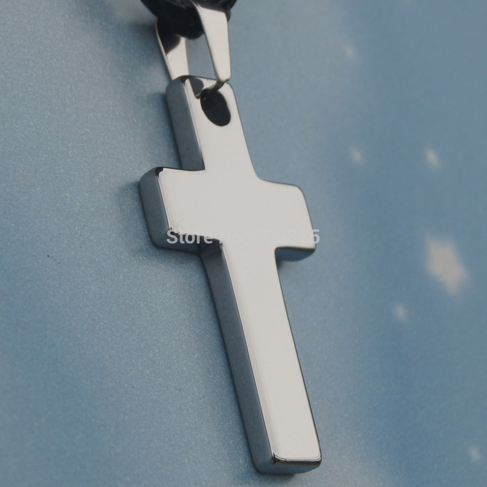 men jewelry cute cross hi-tech scratch proof tungsten necklaces & pendants