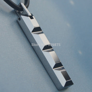 men jewelry sporty groove hi-tech scratch proof tungsten necklaces & pendants