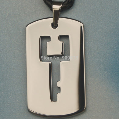 men jewelry sporty key hi-tech scratch proof tungsten necklaces & pendants