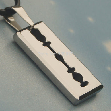 men jewelry sporty razor hi-tech scratch proof tungsten necklaces & pendants