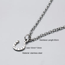 Carica l&#39;immagine nel visualizzatore di Gallery, men necklace stainless steel Necklace Women Men Simple Long Chain Rectangular pendant Necklace Statement Couples Choker Gifts