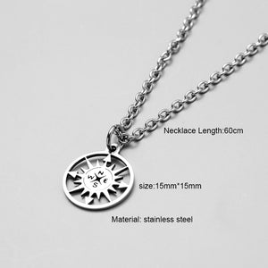 men necklace stainless steel Necklace Women Men Simple Long Chain Rectangular pendant Necklace Statement Couples Choker Gifts