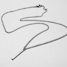Carica l&#39;immagine nel visualizzatore di Gallery, men necklace stainless steel Necklace Women Men Simple Long Chain Rectangular pendant Necklace Statement Couples Choker Gifts