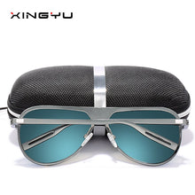 Load image into Gallery viewer, men&#39;s polarized sunglasses with full aluminium magnesium frame outdoor fishing sunglasses driving sunglasses