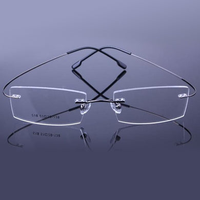 men's ultra-light Optical glasses frame Memory Titanium Alloy Rimless optical Frame for Myopia Prescription Glasses