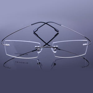 men's ultra-light Optical glasses frame Memory Titanium Alloy Rimless optical Frame for Myopia Prescription Glasses
