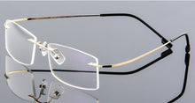 Carica l&#39;immagine nel visualizzatore di Gallery, men&#39;s ultra-light Optical glasses frame Memory Titanium Alloy Rimless optical Frame for Myopia Prescription Glasses