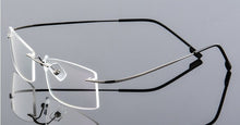 Carica l&#39;immagine nel visualizzatore di Gallery, men&#39;s ultra-light Optical glasses frame Memory Titanium Alloy Rimless optical Frame for Myopia Prescription Glasses