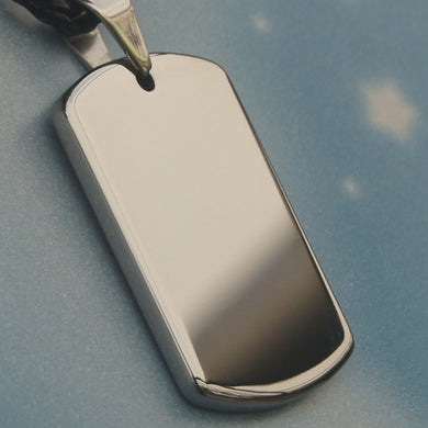 men/women jewelry co dog tag hi-tech scratch proof tungsten pendant necklace