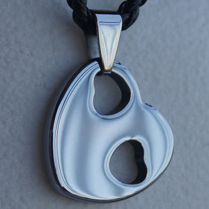 men/women jewelry cute family heart in heart hi-tech scratch proof tungsten pendant necklace