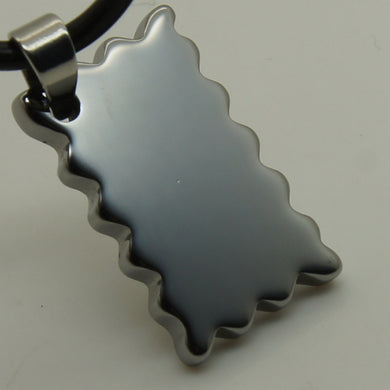 collana pendente in tungsteno hi-tech antigraffio con cornice per gioielli da uomo/donna 