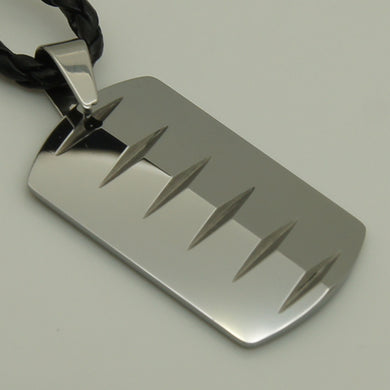 men/women jewelry fish bone groove hi-tech scratch proof tungsten pendant necklace