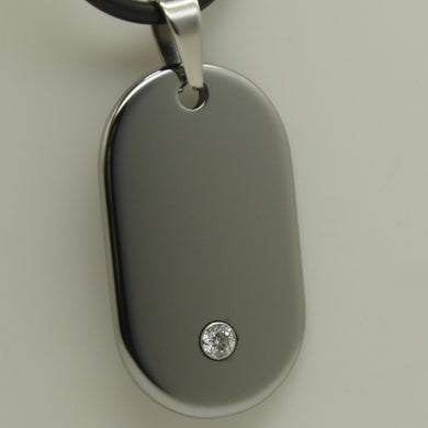 men/women jewelry simple design cz inlayed hi-tech scratch proof tungsten pendant necklace