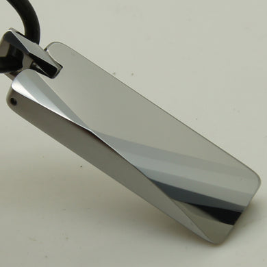 men/women jewelry unique co asymmetric facet scratch proof tungsten pendant necklace