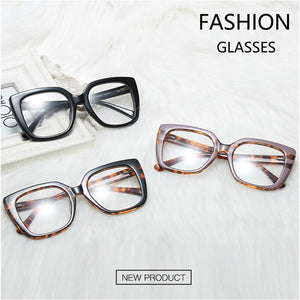 mimiyou Leopard Acetate Square Glasses Frame Women Retro Optical Eyewear Men Eyeglasses Frame Clear UV400 Brand Designer oculos