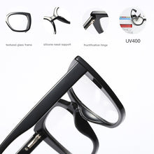 Load image into Gallery viewer, mimiyou Leopard Acetate Square Glasses Frame Women Retro Optical Eyewear Men Eyeglasses Frame Clear UV400 Brand Designer oculos