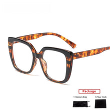 Load image into Gallery viewer, mimiyou Leopard Acetate Square Glasses Frame Women Retro Optical Eyewear Men Eyeglasses Frame Clear UV400 Brand Designer oculos