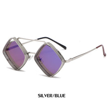Load image into Gallery viewer, mimiyou SteamPunk Hollow Rhombus Sunglasses Men Retro Alloy Sunglasses Women Glasses Brand UV400 Eyeglasses Shades