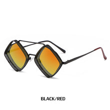 Load image into Gallery viewer, mimiyou SteamPunk Hollow Rhombus Sunglasses Men Retro Alloy Sunglasses Women Glasses Brand UV400 Eyeglasses Shades