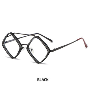 mimiyou SteamPunk Hollow Rhombus Sunglasses Men Retro Alloy Sunglasses Women Glasses Brand UV400 Eyeglasses Shades