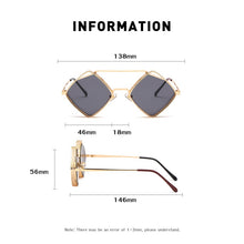 Load image into Gallery viewer, mimiyou SteamPunk Hollow Rhombus Sunglasses Men Retro Alloy Sunglasses Women Glasses Brand UV400 Eyeglasses Shades