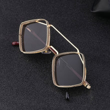 Load image into Gallery viewer, mimiyou SteamPunk Hollow Rhombus Sunglasses Men Retro Alloy Sunglasses Women Glasses Brand UV400 Eyeglasses Shades