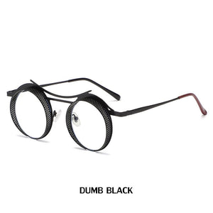 mimiyou SteamPunk Hollow Round Sunglasses Men Retro Alloy Sunglasses Women Glasses Brand UV400 Eyeglasses Shades