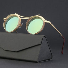 Load image into Gallery viewer, mimiyou SteamPunk Hollow Round Sunglasses Men Retro Alloy Sunglasses Women Glasses Brand UV400 Eyeglasses Shades